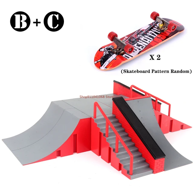 Fingerboard Finger Board Ultimate Parks Finger Skateboards Skate Park Ramp Parts for Tech Deck Toys for Kids Christmas Gifts 5