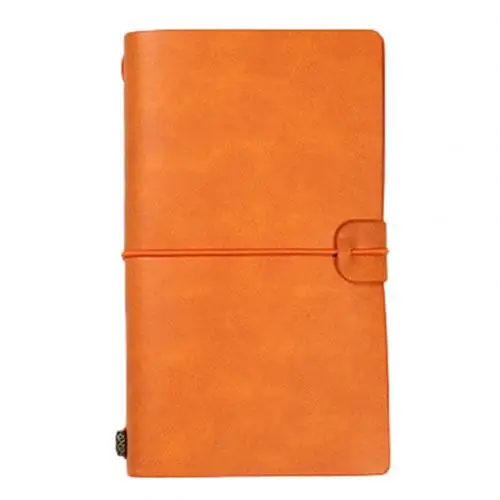 New Diary Notebook Agenda With Faux Leather Cover Loose Leaf Note Bookfor School Stationery or Traveler - Цвет: Оранжевый