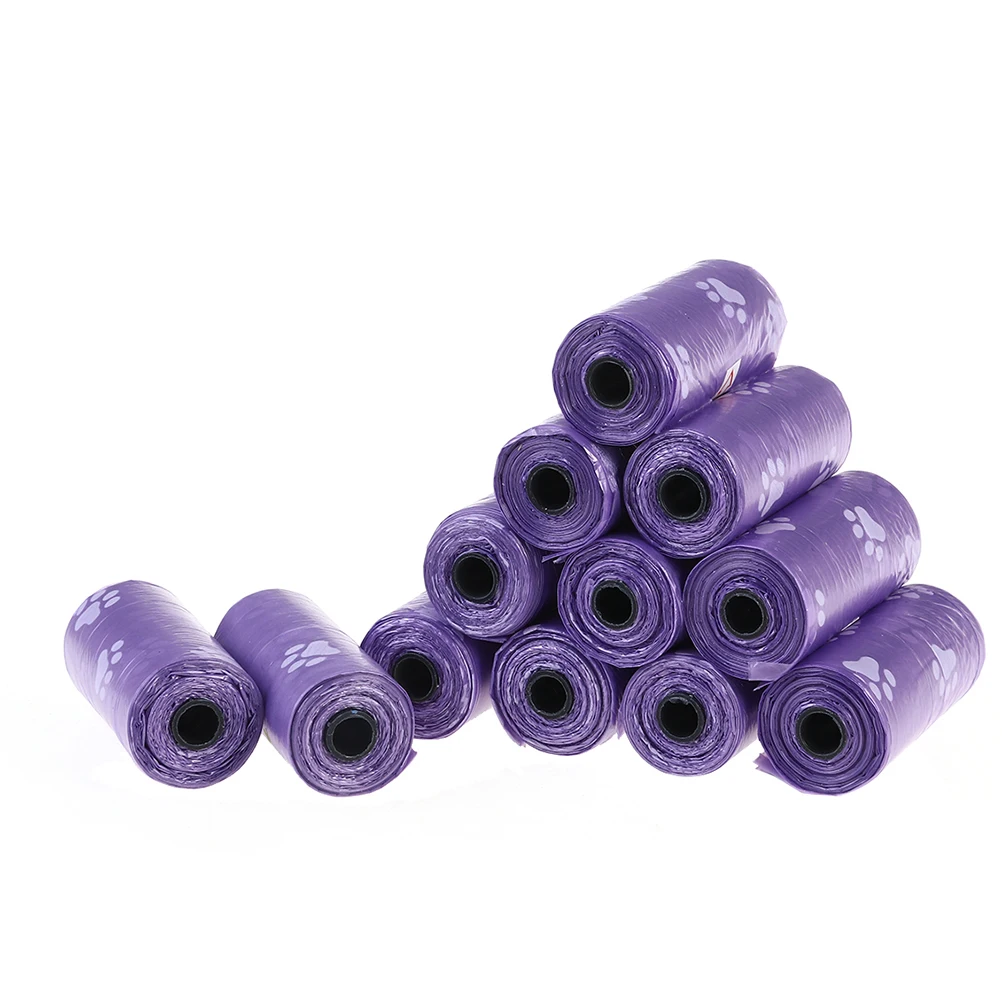 보라색 24롤 애완동물 똥봉투, 고양이 폐기물 픽업 깨끗한 쓰레기 봉투, 애완견 야외 똥봉투 Best5