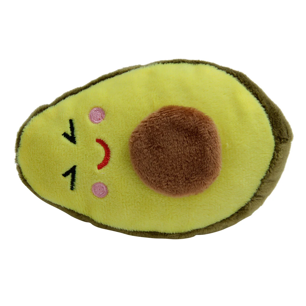 Yellow avocado Pet мягкие плюшевые игрушки собака пищащие игрушки с внутренней ББ звук чучела хлопок для кошек укус собаки тренировка Спортивное взаимодействие 2019in - Цвет: Yellow avocado