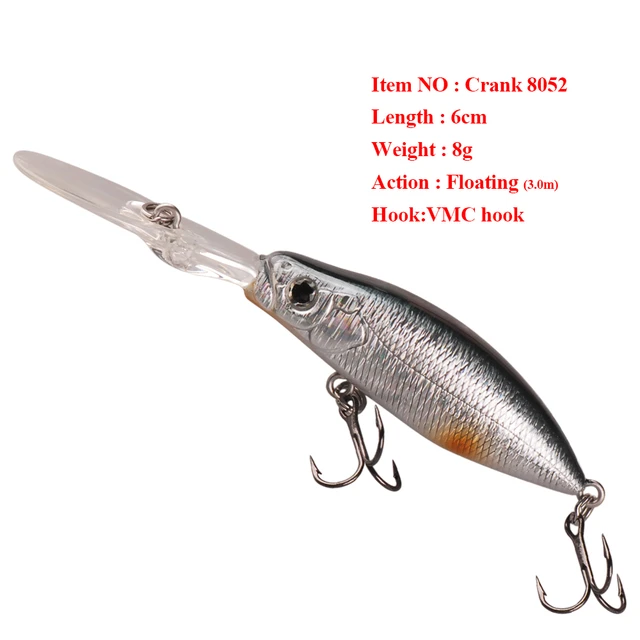 Smart Jerk Minnow 60mm 8g Floating Wobbler Fishing Lure Minnow