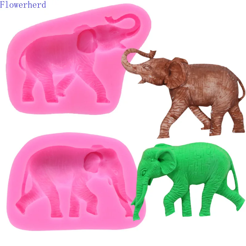 Форма из жидкого силикона в виде слона форма для помадки шоколада торта