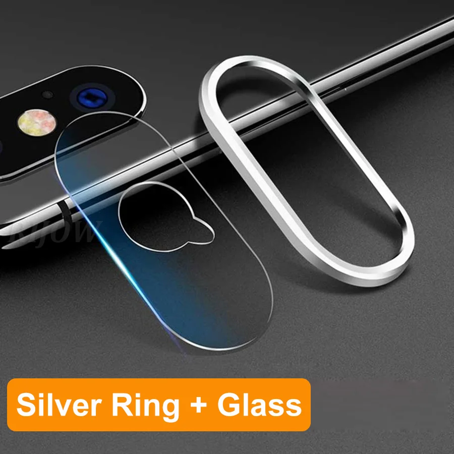silver ring andglass Новейший объектив камеры для iPhone XS MAX glass X UPGRADE 11 Pro металлический объектив защитное кольцо протектор XR XS 8 7 Plus поддельная камера 11 - Цвет: silver ring andglass