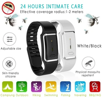 

New Smart USB Rechargeable Against Mosquito Killer Repellent Bracelets Non-Toxic Ultrasonic Mosquito Repellent Wristband XNC