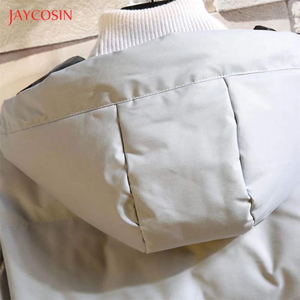 Joycosin, Мужская Новая модная повседневная куртка, верхняя одежда, свободная строчка, цветная, толстая, теплая, с капюшоном, хлопок, длинный рукав, мужской пуховик