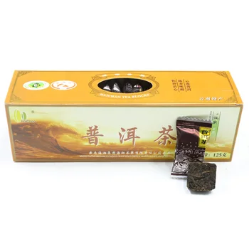 

2018 Ripe Pu-erh Tea Chinese Compressed Shu Pu-erh Mellow Taste Box Tea Mini Candy Packing 125g