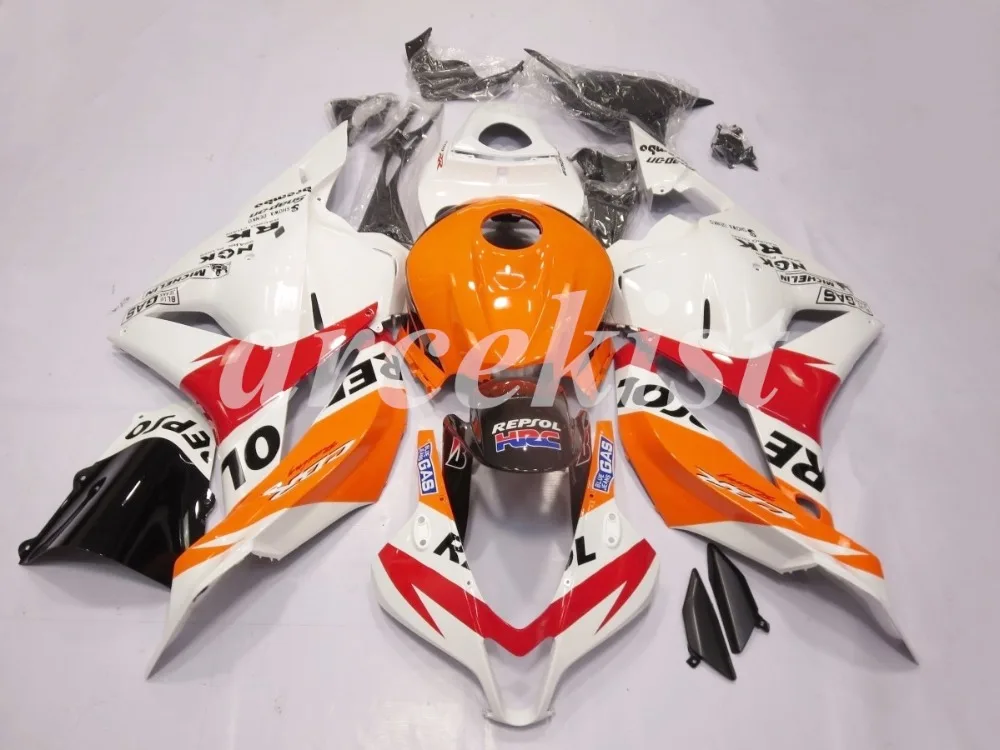 Литьевая Форма ABS мотоцикл обтекатель комплект подходит для CBR600RR F5 2009 2010 2011 2012 Кузов Набор на заказ красный белый
