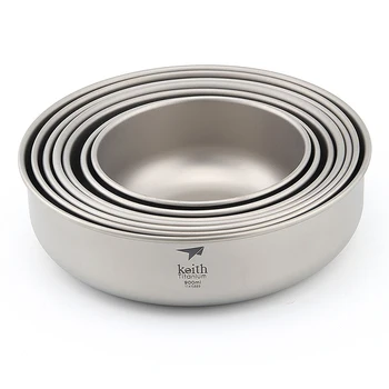 

Titanium Mixing Bowls (Set of 7) Healthy Bacteriostatic Storage Bowls Meal Mixing Tableware Camping Travel Portable Tableware