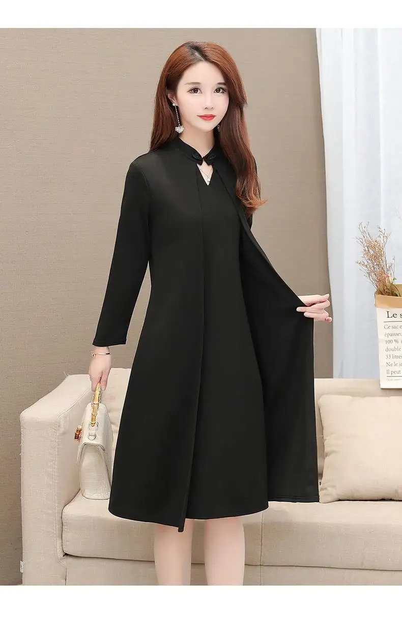 Сексуальные зимние женские платья размера плюс, 6XL, элегантное платье с рукавом до локтя большого размера, осенняя Женская офисная одежда, элегантные платья