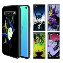 Funda maléfica Angelina Jolie para Samsung Galaxy S10 5G S10e S8 S9 Plus S7 Edge Note 10 9 8 + A50 funda negra de silicona para teléfono Ca