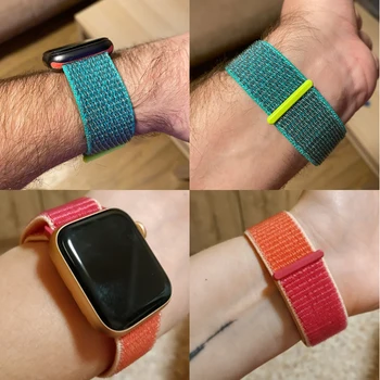 

Comfortable Nylon Strap for Apple watch 5 4 Band 44mm 40mm iWatch 3 2 1 band 42mm 38mm Sport Loop Watchband bracelet 38mm40mm