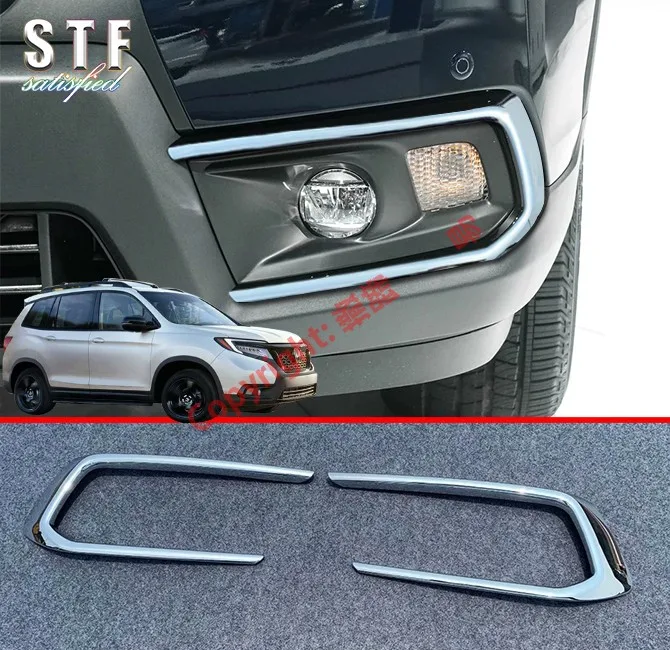 

ABS Chrome Front Fog Light Cover Trim For Honda Passport 2019 2020 Car Accessories Stickers W4