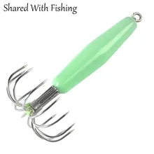 10Pcs 12 Needles Luminous Squid Jigs Hooks Squid Baits 12g/16g/25g/35g Strong Glow Cuttlefish Fishing Lure Hook Bait Fishhook