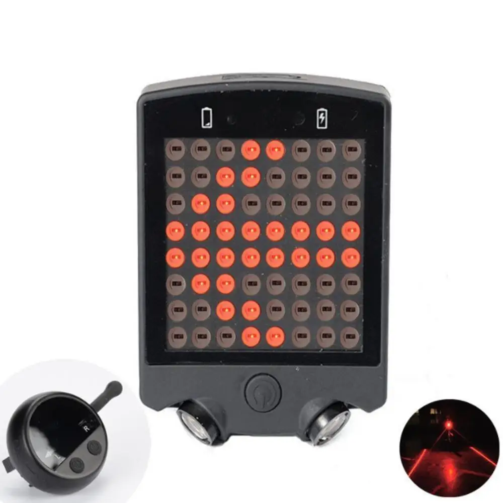 

New Bicycle Wireless Remote Control LED Bicycle Rear Tail Light USB Rechargeable Bike Cycling Safety Warning Turn Light