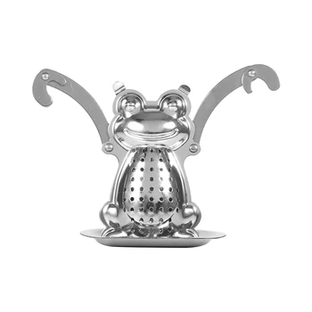 

Cute Stainless Steel Hanging Frog Tea Leaf Diffuser Infuser Strainer Herbal Spice Filter Tea Brewing Tools Kitchen Gadget Supply