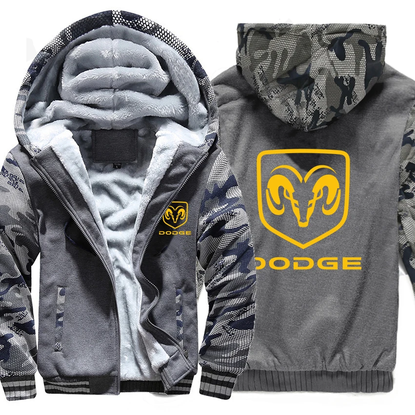 As picture Dodge толстовки зимняя камуфляжная куртка с рукавом Мужская Флисовая Dodge логотип мужская Толстовка - Цвет: As picture