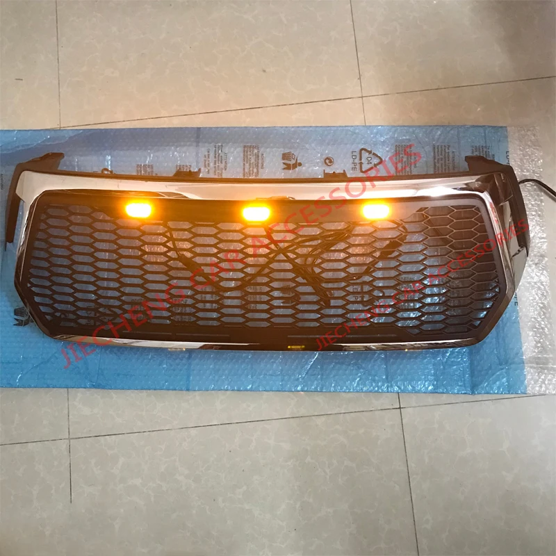 

EXTERIOR AUTO ACCESSORIES MODIFIED GRILLS GRILLE FIT FOR HILUX ROCCO PICKUP CAR GRILL FRONT MASK BUMPER TRIMS COVER 2018-2019