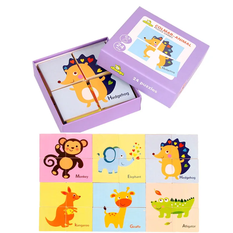 Baby educational toys large wooden puzzle infant child early education animal traffic wooden jigsaw