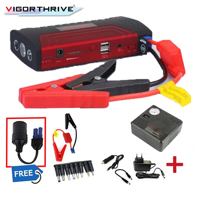 Accesorios para Arrancador de Baterias de Coche Pinzas Bateria Coche con Luz LED Bateria Portátil Luz Emergencia Coche 3 en 1 Cable de Carga GOLDGE Arrancador de Coches