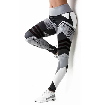

3D Digital Print leggings Women irregular blocks of color, Fast Drying Elasticity leggings legging Fitness Training