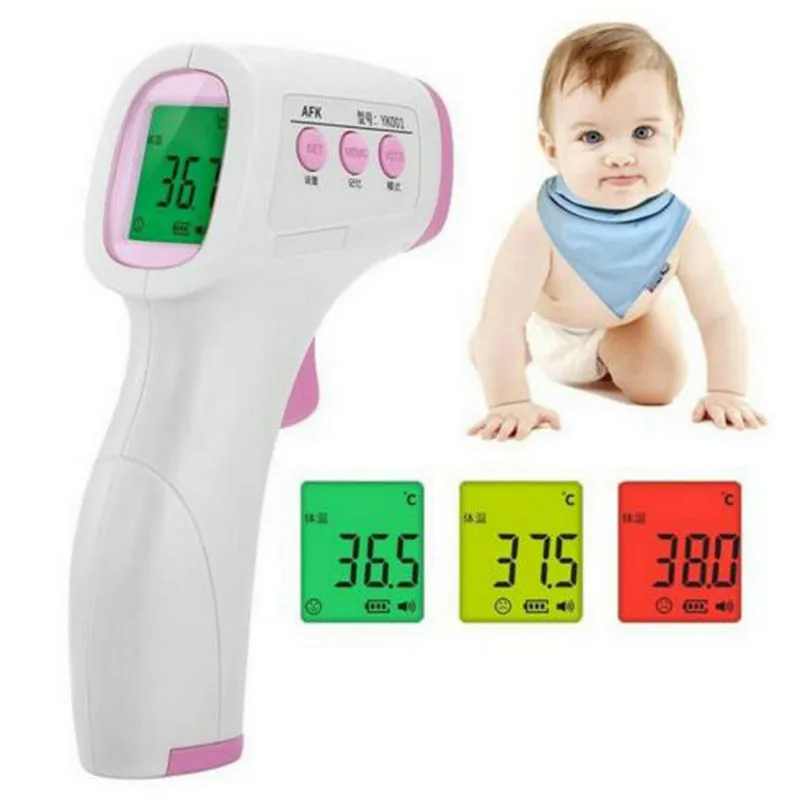 

LCD Digital Non-contact IR Infrared Thermometer Forehead Adult Body Temperature Baby Kids Adults Temperature Gun Medical Health