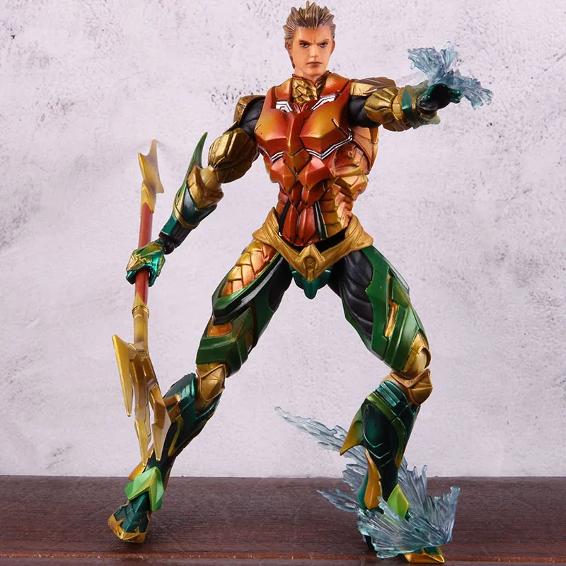 Play Arts DC Comics Figure Justice League Aquaman Super Hero Aquaman PVC Action Figure Collectible