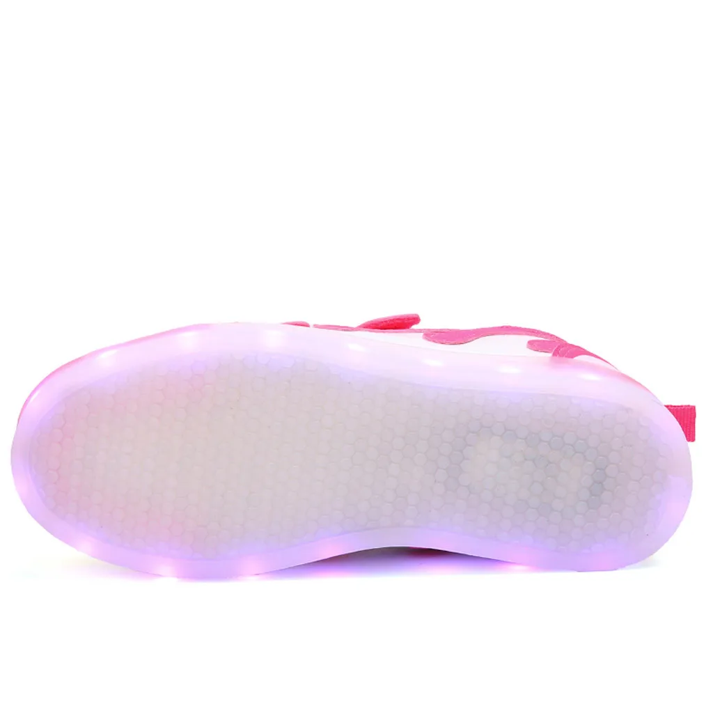 Fashion Children's Rechargeable Light Shoes Shiny Night Cool Baby Shoes Outdoor Sport Sneakers Non-slip Breathable Casual Shoes