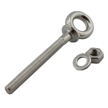 

Stainless Steel 316 HX Long Shoulder M6 M8 M10 Eye Bolts Heavy Duty High Polished Lifting Eye Bolt