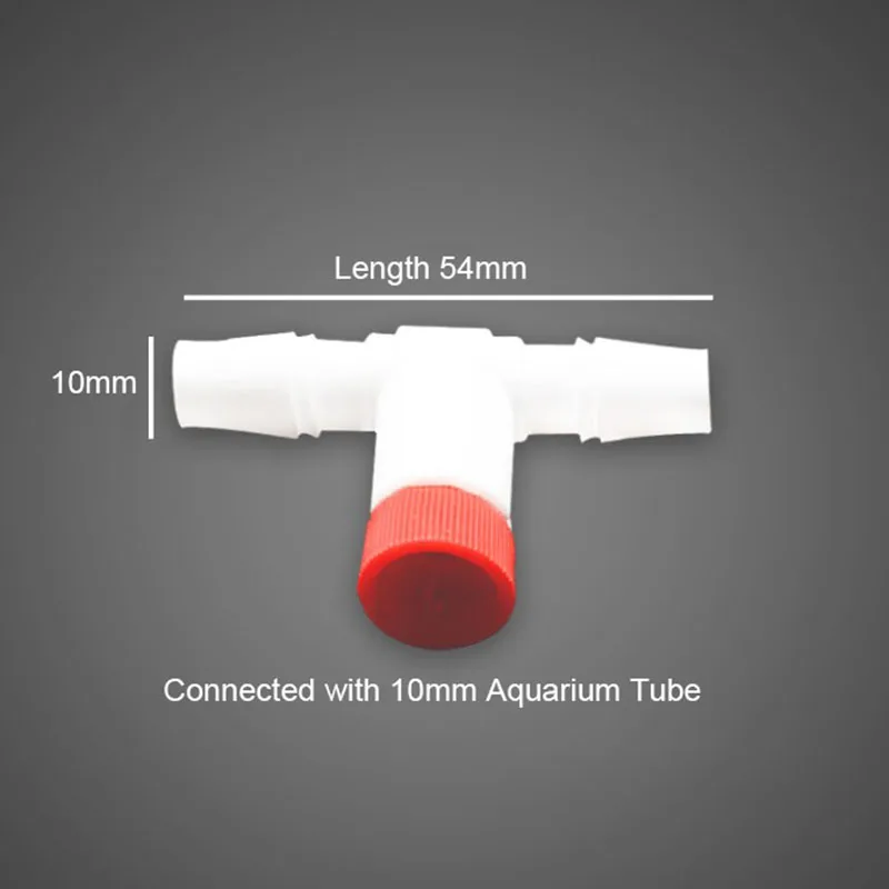 5pcs/lot 10mm Plastic Aquarium Connectors Three-way Fish Tank Air Water Pump Connector Control Valve Air Pipe Tube Accessory