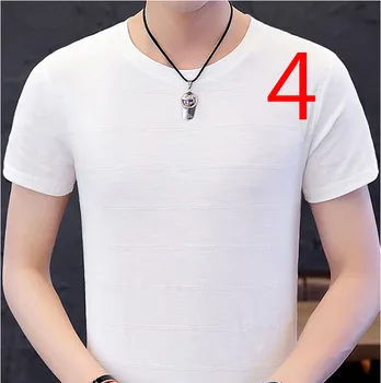 

Short-sleeved t-shirt male 2019 summer new Korean version of the trend of self-cultivation leisure lapels Hong Kong wind led