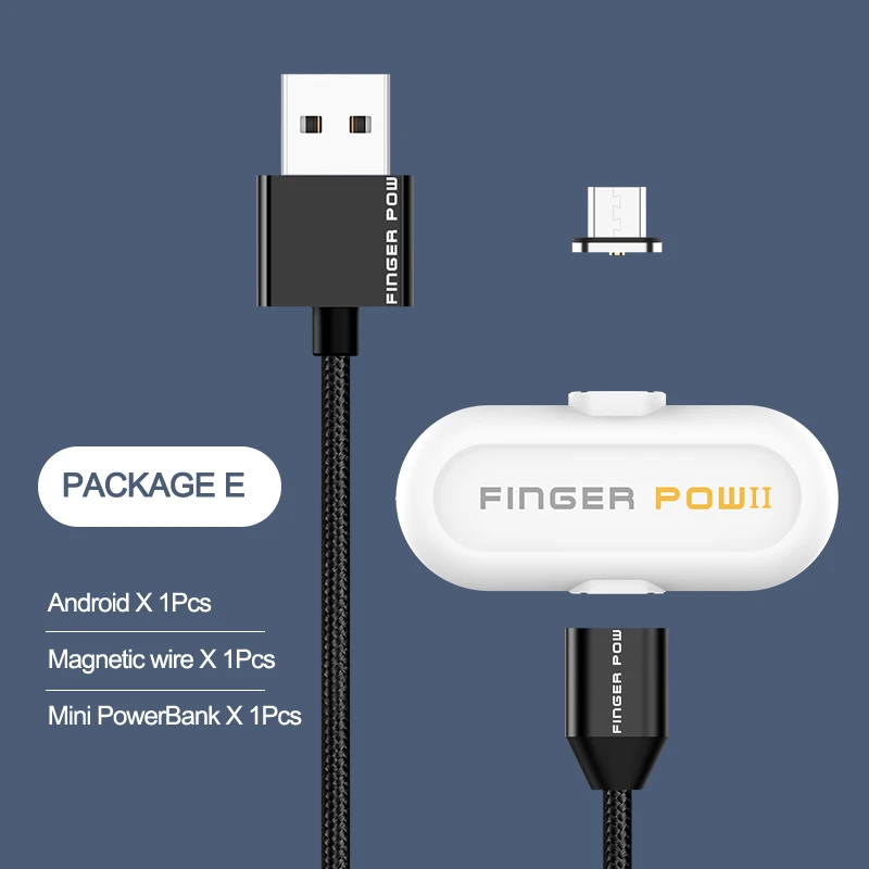 type 3 Finger pow Мини Магнитный Fingerpow зарядный внешний аккумулятор аварийный мобильный портативный магнитный Быстрый зарядник Finger power Bank - Цвет: type 3