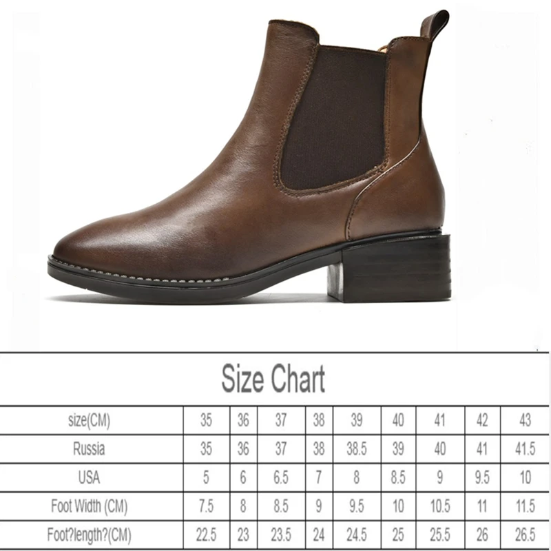 Chelsea Boots Women Genuine Leather 2020 Spring New British Style Fashion Short Boots Women Retro Ladies Martin Boots