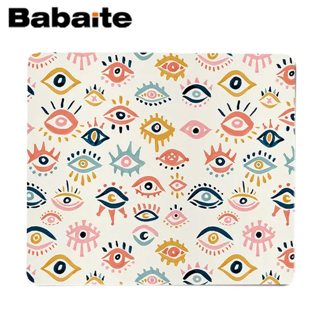 Babaite Top Quality Evil eyes small Mouse pad PC Computer mat Top Selling Wholesale Gaming Pad mouse Lock Edge18x22cm