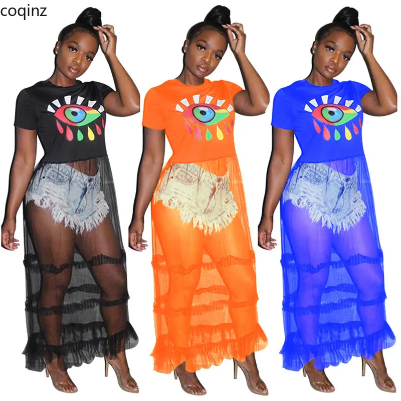 

Sexy Sheer Dresses Party Night Club Neon T Shirt Dress 2019 Women Maxi Ladies Beach Dresses Vestidos Robe Femme Sukienki S6171