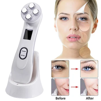 

5 In 1 Wrinkle Remove Machine Anti Aging RF EMS Face Skin Tightening Beauty Tool with Box LDO99