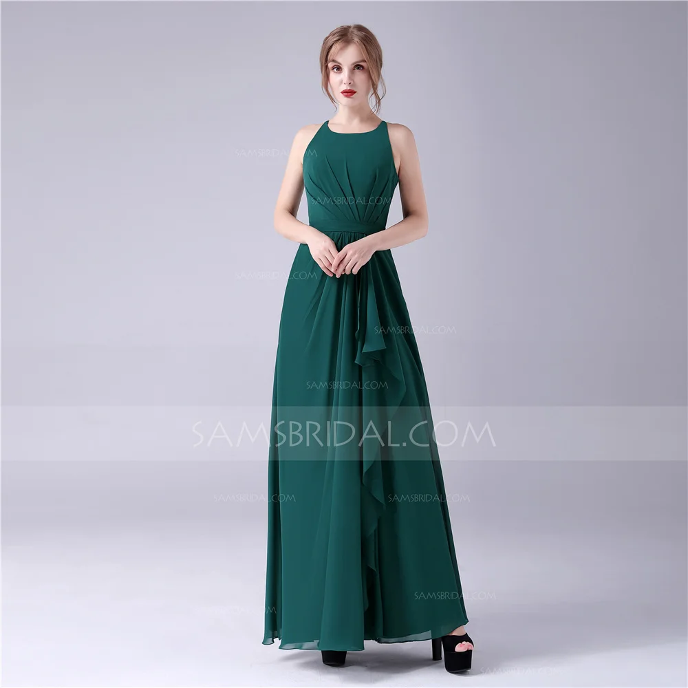 ТРАПЕЦИЕВИДНОЕ квадратное шифоновое платье невесты длиной до щиколотки с