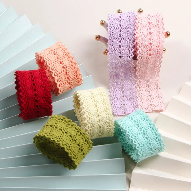1/5 Yards Lace For Crafts 4CM DIY Fabric For Sewing Braided Ribbon Bow Hair Accessories Bouquet Packaging lace For Needlework