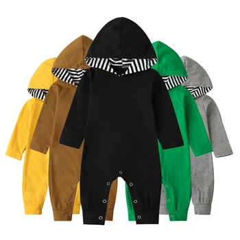 

Baby Boy Romper Autumn Winter Newborn Baby Clothes Long Sleeve With Hood Jumpsuit Outfit Cartoon Girl Clothes Infant Clothing