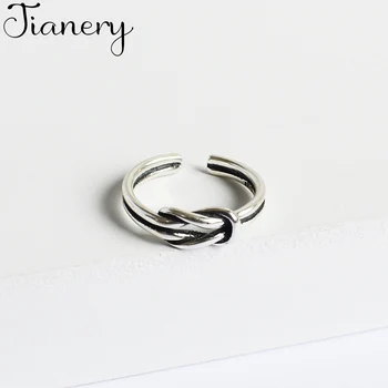 

JIANERY New 925 Sterling Silver Bow Rings For Women Fashion Wedding Ring Solid Silver Jewelry Anel