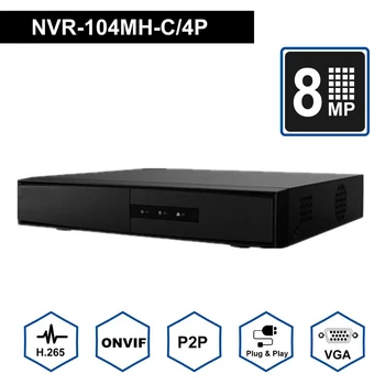 

CCTV System 4/8ch Onvif NVR-104MH-C/4P & NVR-108MH-C/8P Hikvision Plug & Play 4/8 Channel 4K PoE NVR 1 SATA VCA Detection