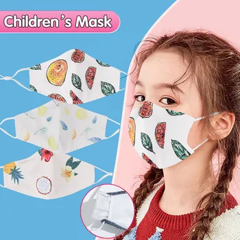 

Mouth Masks 1PC Kids Children Fashion Fruit Printed Topmask Outdoor Cotton Dustproof Face Masks Reusable Protective mascarias