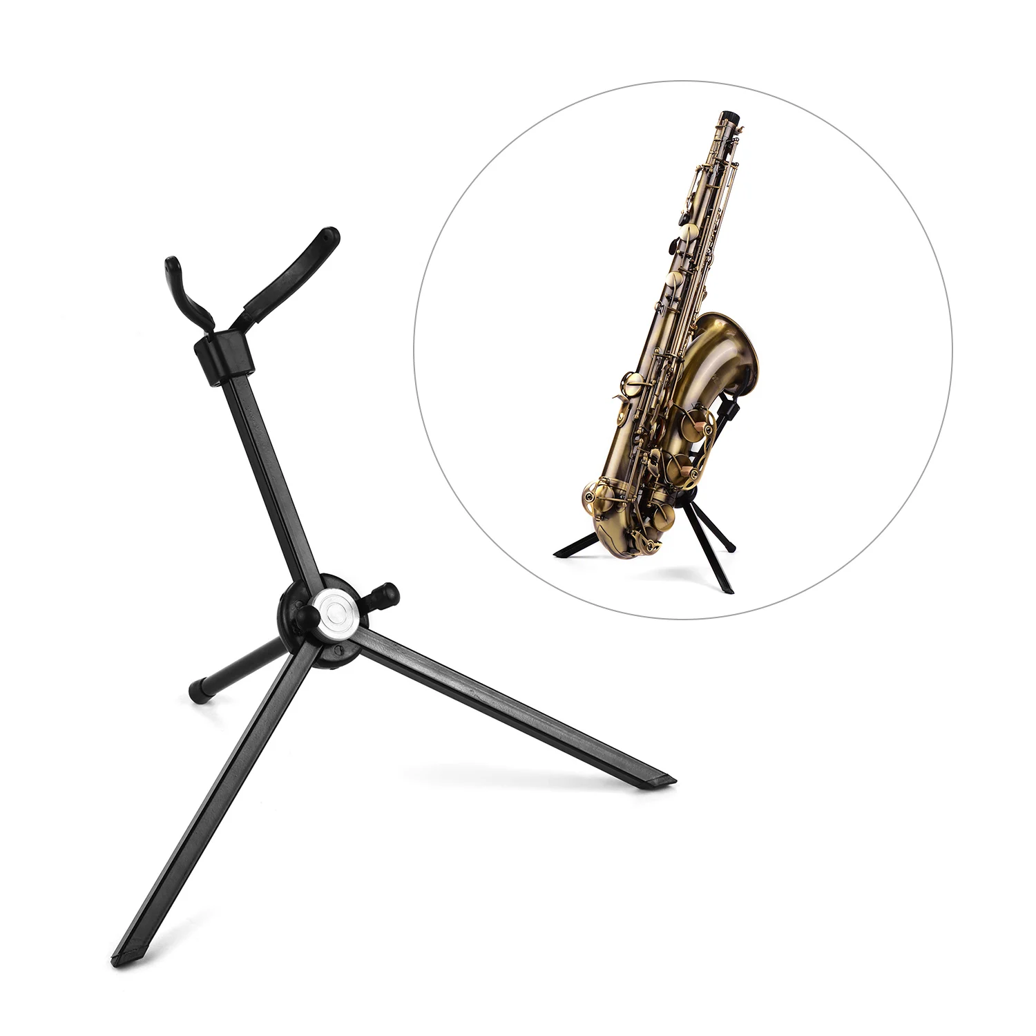 Stainless Steel Sax Floor Stand Holder Stainless Steel Saxophone