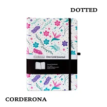 Nature Exotic Flower Bullet Journal A5 Dot Grid Hard Cover PU Notebook Elastic Band Travel Dotted Bujo Nature Exotic Flower Bullet Journal A5 Dot Grid Hard Cover PU Notebook Elastic Band Travel Dotted Bujo