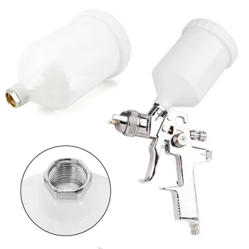 

Top SprayGun 600ml Paint Cup Pot Plastic Air Gravity Feed Fast Mover Threaded