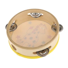 6 дюймов бубны ударный барабан Детская Музыкальная развивающая игрушка барабан жирафа