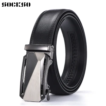 

2019 High Quality New Arrival Leather men belts Automatic Buckle Fashion Luxury Dress belts for men Waist PK1409