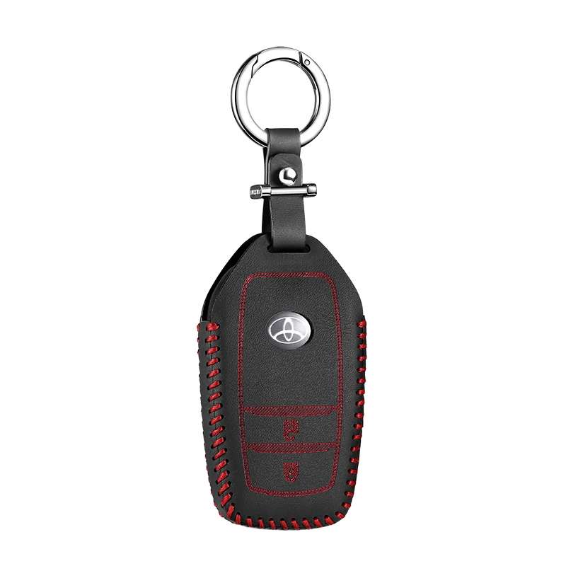 Luckeasy для toyota verso rav4 2013 land cruiser 2012 2 кнопки ключи сумка/чехол кошелек держатель ключ Обложка rav 4 - Название цвета: red 3
