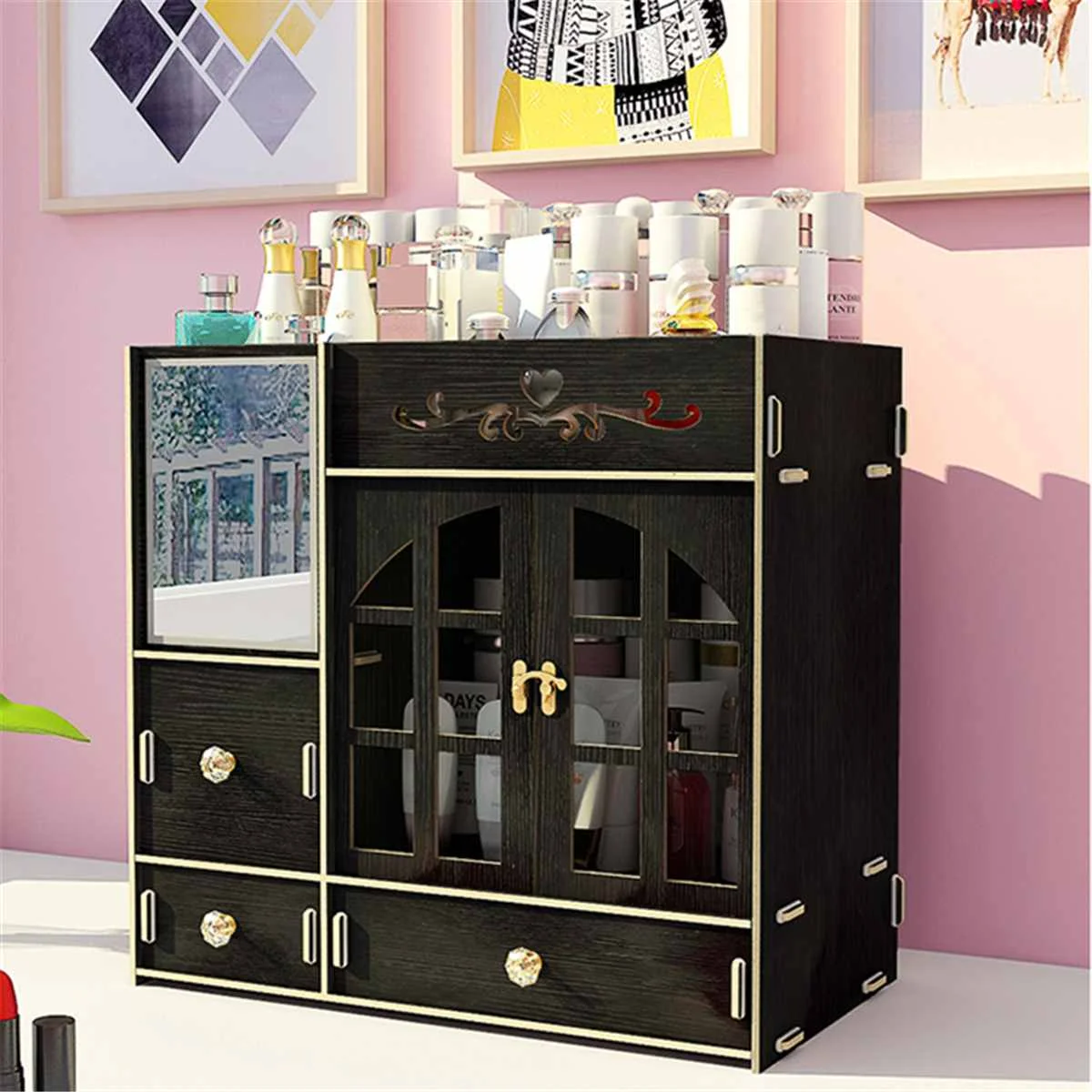 

Jewelry Nail Polish Makeup Container Desktop Sundries Storage Box Large Capacity Cosmetic Storage Box Makeup Drawer Organizer