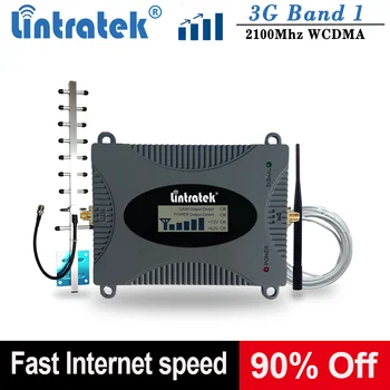 

Lintratek 3G Signal Repeater 2100MHz 3G Booster Mobile Phone Amplifier UMTS 2100MHz Band 1 KW16L-WCDMA-S Full Kit