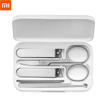 

Xiaomi mijia 5pcs/set Manicure Nail Clippers Pedicure Set Portable Travel Hygiene Kit Stainless Steel Nail Cutter Tool Set